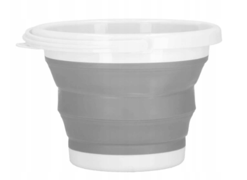 Przejdź do produktu Wiadro składane silikonowe szare 5L