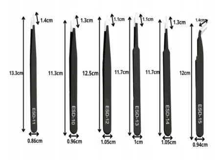 pęsety precyzyjne wymiary