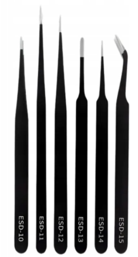 Przejdź do produktu Zestaw pęset precyzyjnych, modelarskich (6 sztuk)
