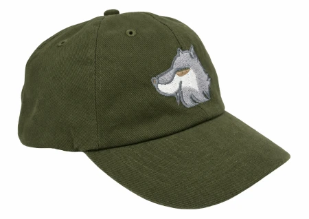 czapka z wilczkiem oliwkowa