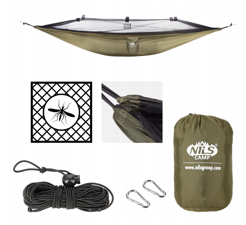 hamak zielony z moskitierą